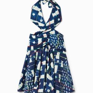 DESIGUAL
Stella Jean Short Halter Dress In Blue